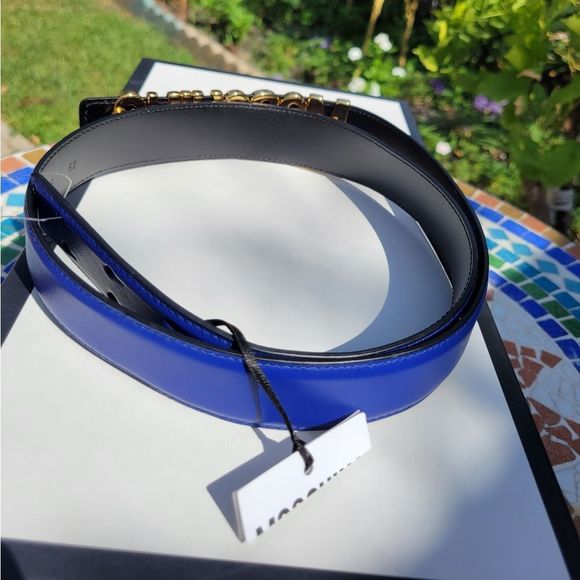 Moschino logo belt sz 52 or large in US - Picture 6 of 15